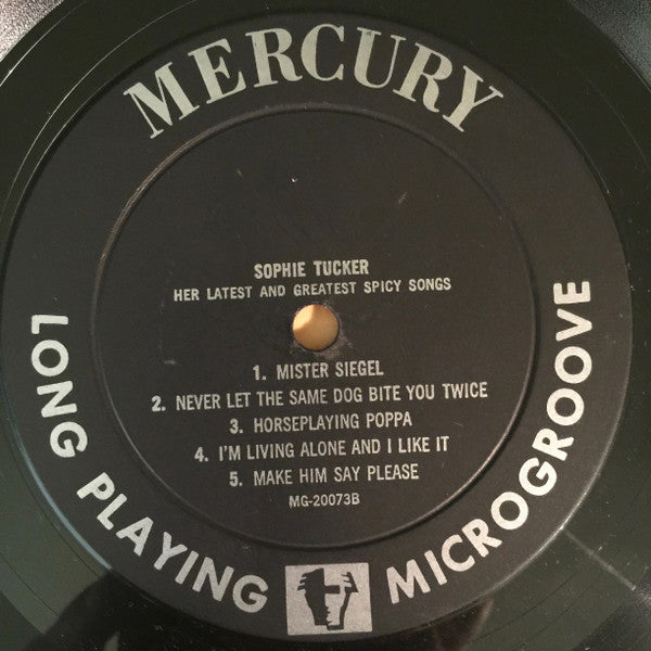 Sophie Tucker : Her Latest And Greatest Spicy Songs (LP, Mono, Ind)