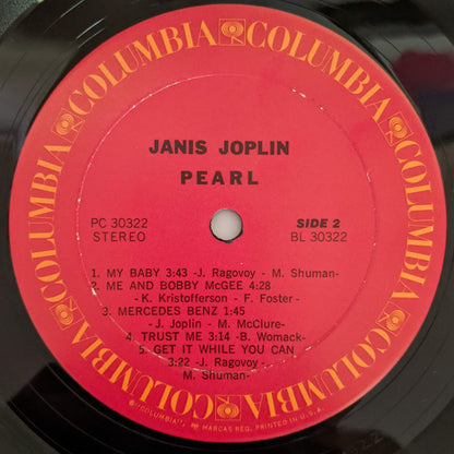 Janis Joplin : Pearl (LP, Album, RE)