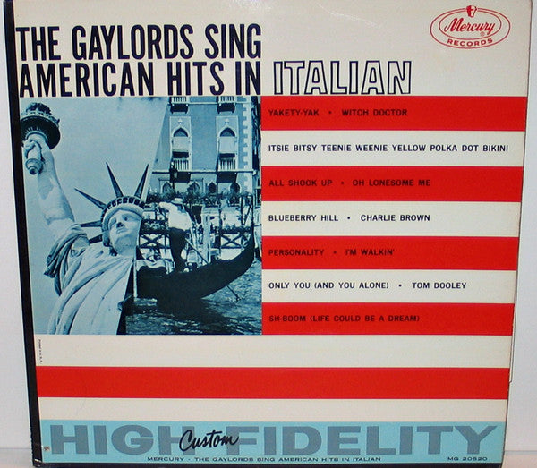 The Gaylords : The Gaylords Sing American Hits In Italian (LP, Album, Mono)