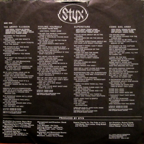 Styx : The Grand Illusion (LP, Album, Club)