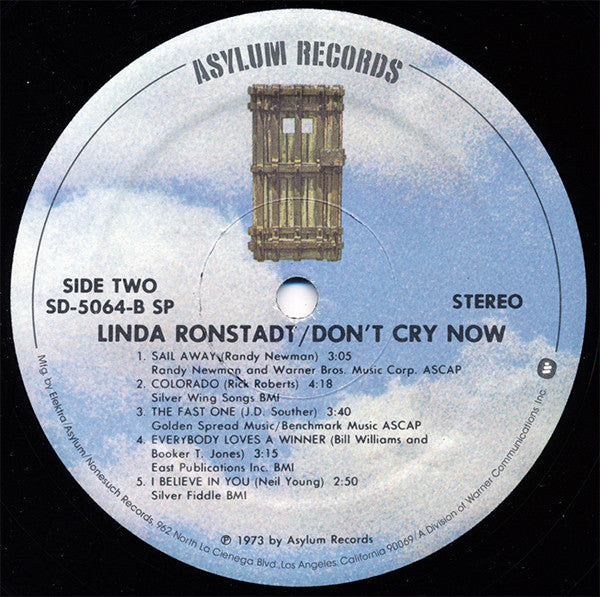 Linda Ronstadt : Don't Cry Now (LP, Album, RE, SP,)