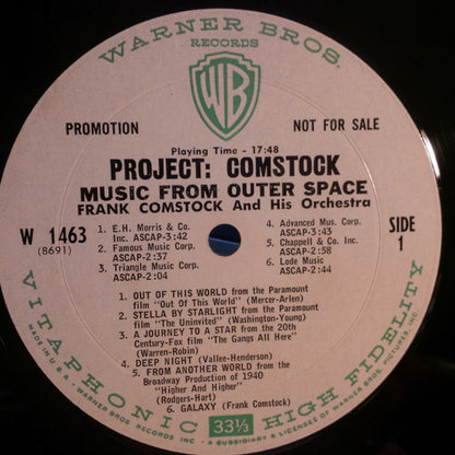 Frank Comstock : Music From Outer Space (LP, Album, Promo)