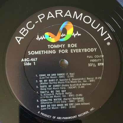 Tommy Roe : Something For Everybody (LP, Album, Mono)