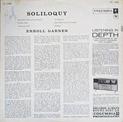 Erroll Garner : Soliloquy (LP, Album, Mono)