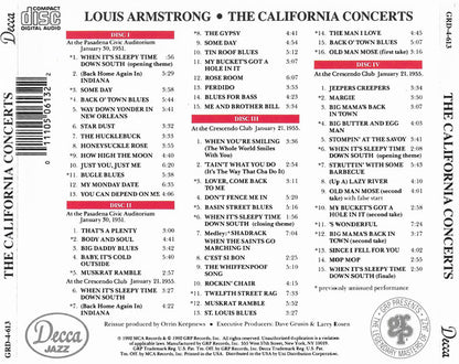 Louis Armstrong : The California Concerts (4xCD, Comp)