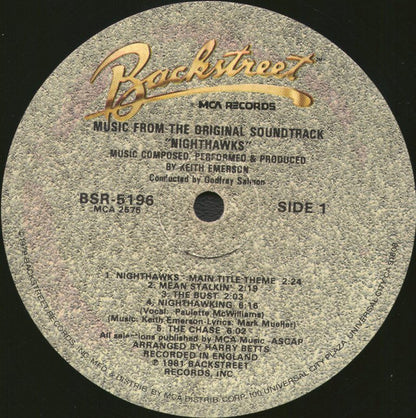 Keith Emerson : Nighthawks (Original Soundtrack) (LP, Album, Die)