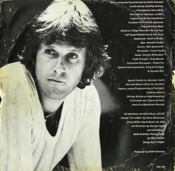 Keith Emerson : Nighthawks (Original Soundtrack) (LP, Album, Die)