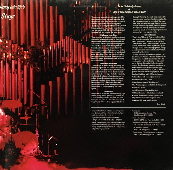 Boston : Third Stage (LP, Album, Glo)