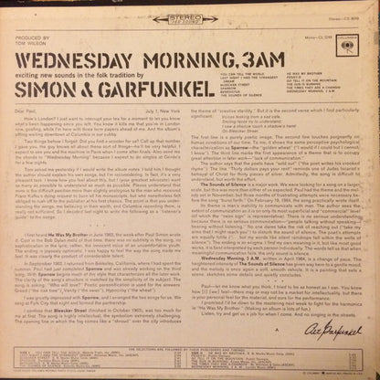 Simon & Garfunkel : Wednesday Morning, 3 AM (LP, Album, RE)