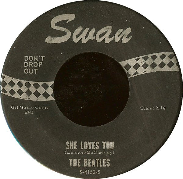 The Beatles : She Loves You (7", Single, Bla)