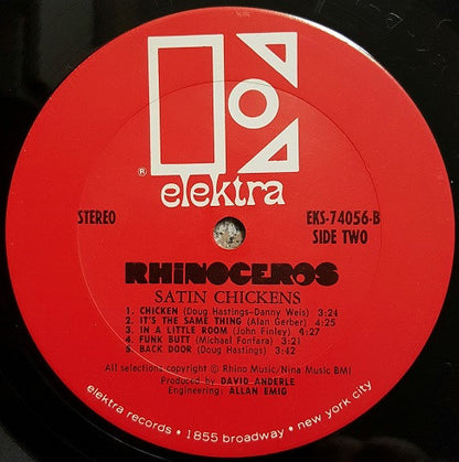 Rhinoceros (2) : Satin Chickens (LP, Album, Ter)