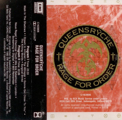 Queensrÿche : Rage For Order (Cass, Album, Club, Dol)