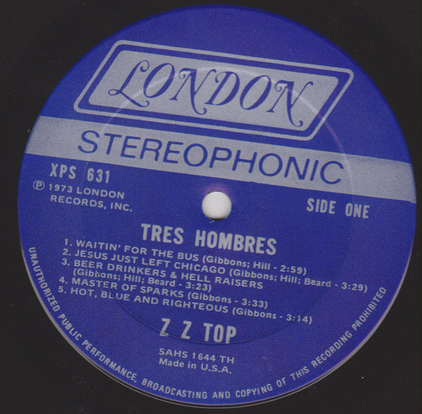 Buy ZZ Top : Tres Hombres (LP, Album, Ter) Online for a great
