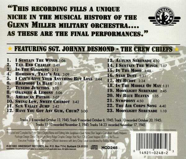 Army Air Force Overseas Orchestra : Farewell Performances (CD, Comp)