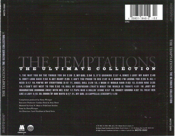 The Temptations : The Ultimate Collection (CD, Comp, Club, CRC)