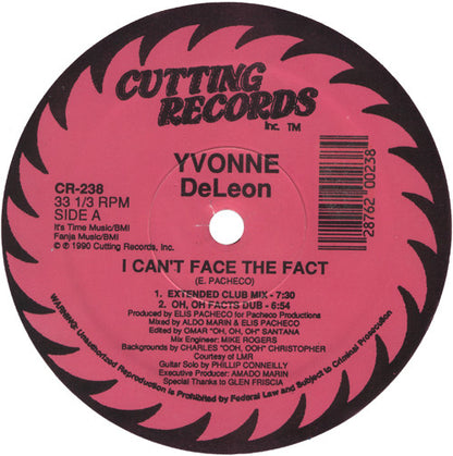 Yvonne DeLeon : I Can't Face The Fact (12", Single)