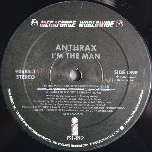 Anthrax : I'm The Man (12", Maxi)