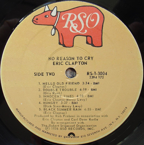 Buy Eric Clapton : No Reason To Cry (LP, Album, PRC) Online