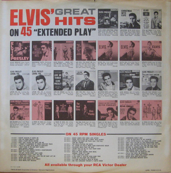 Elvis Presley : Elvis' Golden Records (LP, Comp, Mono, RE, Roc)