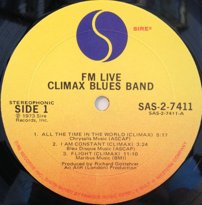 Climax Blues Band : FM/Live (2xLP, Album, Mon)