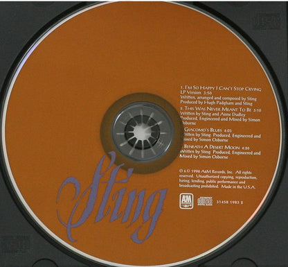 Sting : I'm So Happy I Can't Stop Crying (CD, Maxi, Jew)