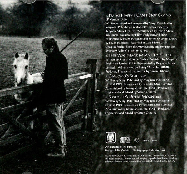 Sting : I'm So Happy I Can't Stop Crying (CD, Maxi, Jew)