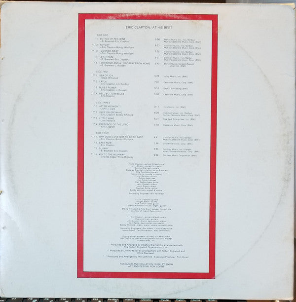 Eric Clapton : At His Best (2xLP, Comp, All)