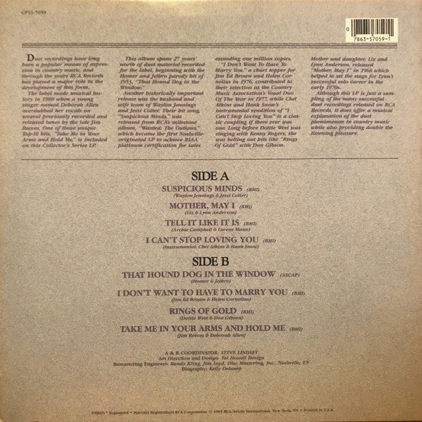 Various : Collector's Series Various: Duets (LP, Comp)