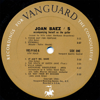 Joan Baez : 5 (LP, Album, Mono)