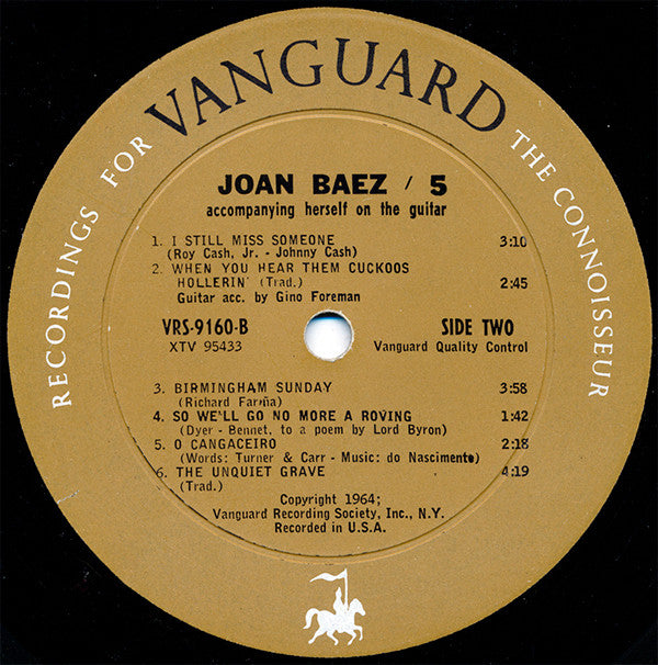 Joan Baez : 5 (LP, Album, Mono)