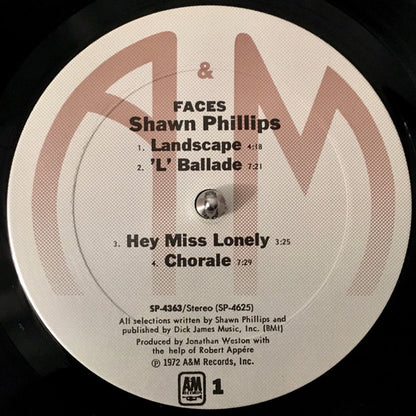 Shawn Phillips (2) : Faces (LP, Album, RE)
