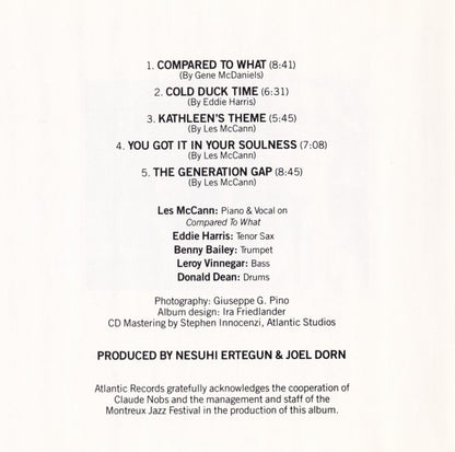 Les McCann & Eddie Harris : Swiss Movement (CD, Album, RE)