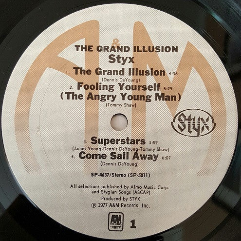 Styx : The Grand Illusion (LP, Album, Pit)