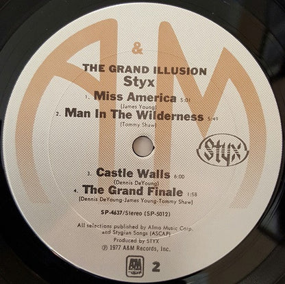 Styx : The Grand Illusion (LP, Album, Pit)