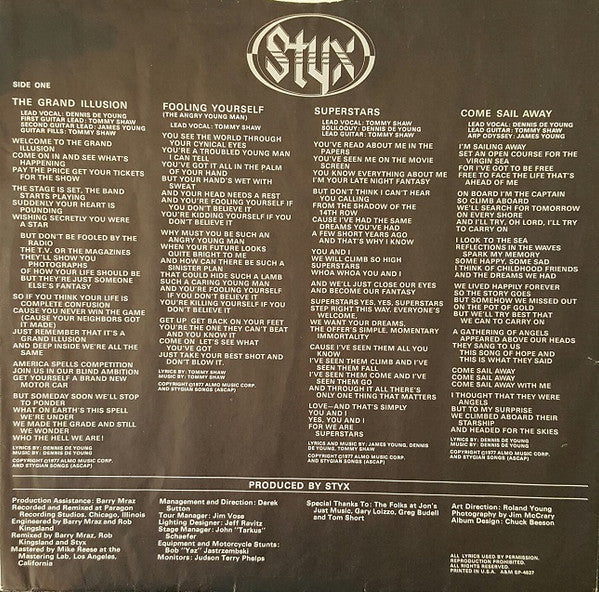 Styx : The Grand Illusion (LP, Album, Pit)