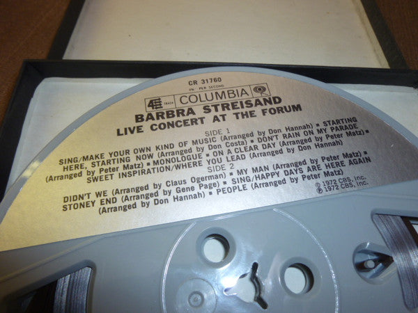 Barbra Streisand : Live Concert At The Forum (Reel, 4tr Stereo)