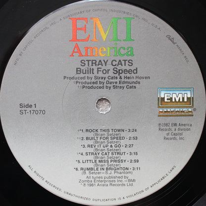 Stray Cats : Built For Speed (LP, Album, Comp, Win)