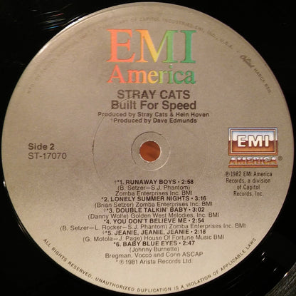 Stray Cats : Built For Speed (LP, Album, Comp, Win)