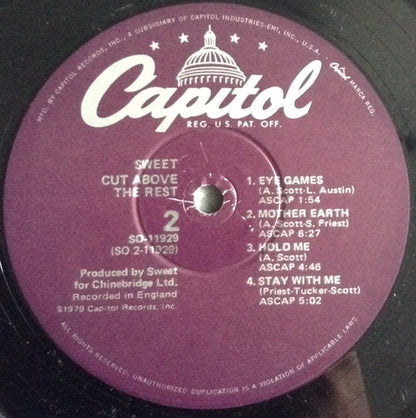 The Sweet : Cut Above The Rest (LP, Album, Win)