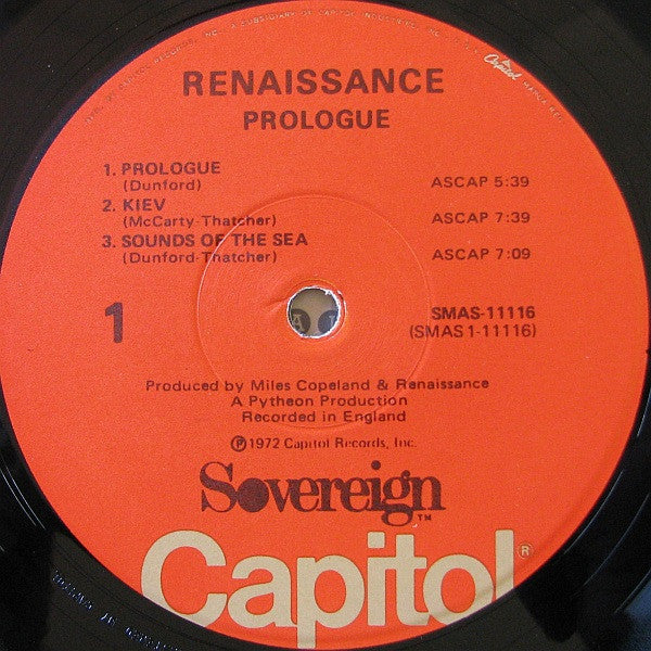 Renaissance (4) : Prologue (LP, Album, Jac)
