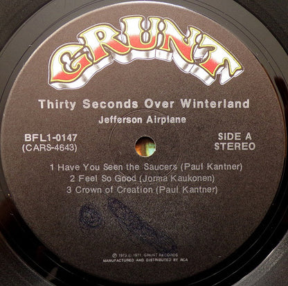 Jefferson Airplane : Thirty Seconds Over Winterland (LP, Album, Ind)