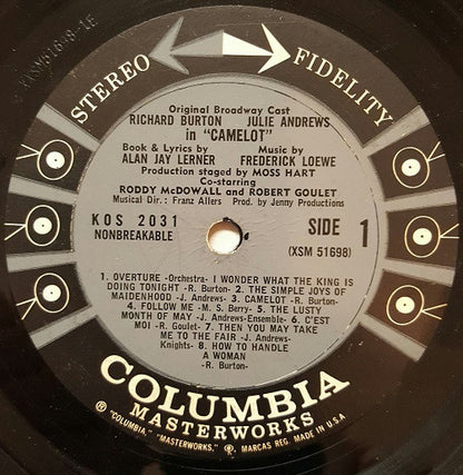 Richard Burton (2), Julie Andrews - Alan Jay Lerner, Frederick Loewe : Camelot (LP, Album, Hol)