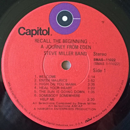 Steve Miller Band : Recall The Beginning...A Journey From Eden (LP, Album, 3-P)