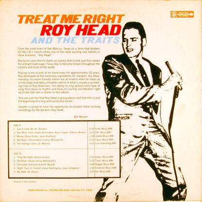 Roy Head : Treat Me Right (LP, Album, Mono, Ter)