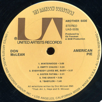 Don McLean : American Pie (LP, Album, RP)