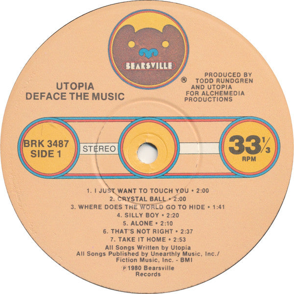 Buy Utopia : Deface The Music (LP, Album, Win) Online for a great