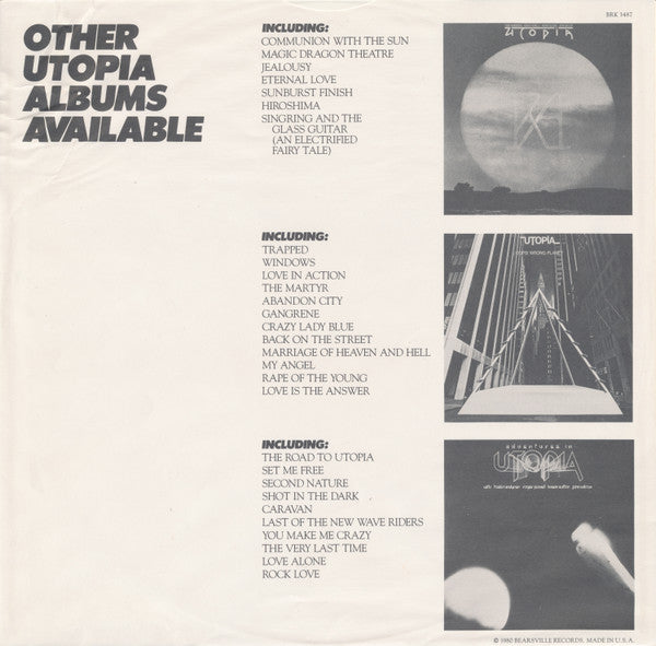 Buy Utopia : Deface The Music (LP, Album, Win) Online for a great