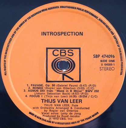 Thijs Van Leer : Introspection (LP, Album)