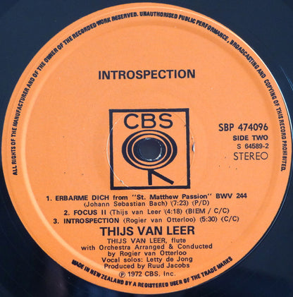 Thijs Van Leer : Introspection (LP, Album)