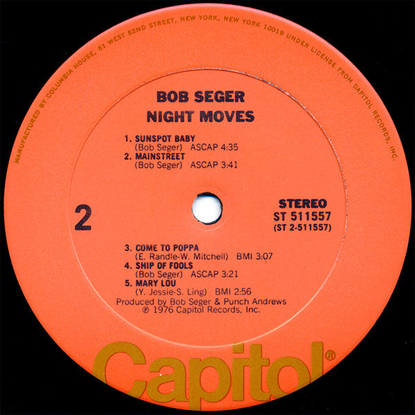 Buy Bob Seger And The Silver Bullet Band : Night Moves (LP, Album